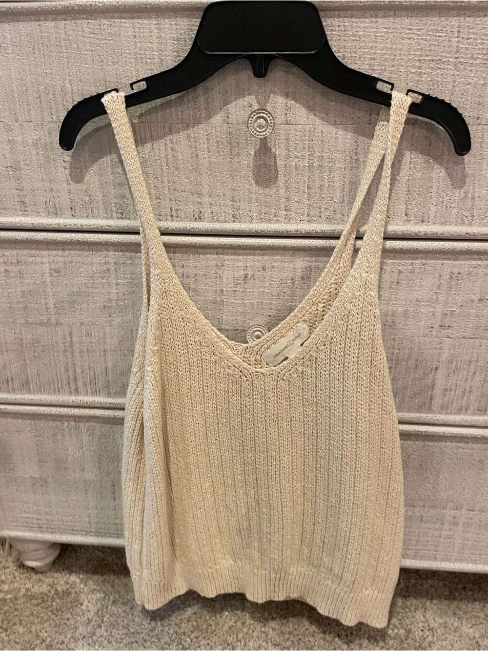 Treasure & Bond Cream Knit Tank Top